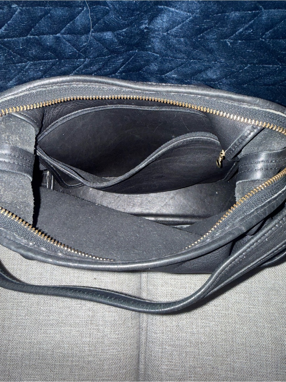 Vintage Coach Black Leather Legacy Hobo Shoulder Bag 9058 - Picture 3 of 5